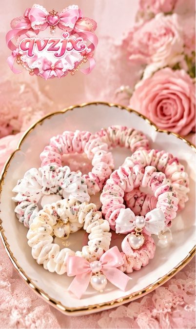 Romantic Charm Scrunchie Set