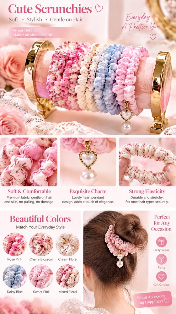 QVZJX Pastel Ruffle Scrunchie Bundle — photo 5
